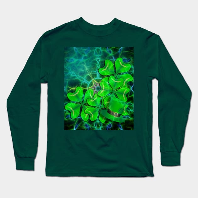 clover and kaleidoscope Long Sleeve T-Shirt by hereswendy